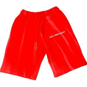 RETROVERT Men’s Bold Red Athletic Shorts Size XS Rare Streetwear Style